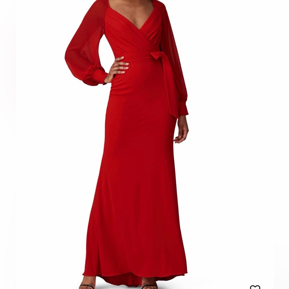 Badgley Mischka Vibrant Red Dress